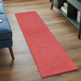 thumbnail image 4 of Runner Rug 2 x 6 Ft, Vintage Coral Red Washable Non-Slip Floor Mat for Kitchen Hallway/Entryway, Farmhouse Retro Solid Color Linen Texture Long Kitchen Runner Area Rugs for Living Room, Low-Profile, 4 of 7