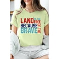 thumbnail image 5 of Faux Glitter Land of the Free Graphic T Shirts, 5 of 11