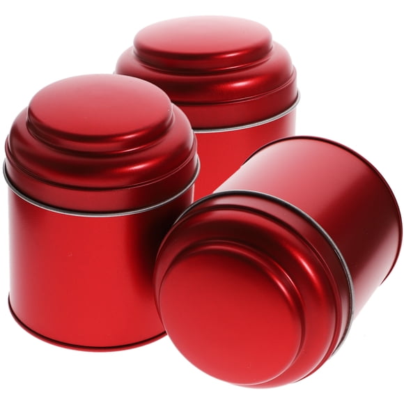 3Pcs Tea Tin Canisters Scented Candle Canisters Loose Leaf Tea Tins Portable Airtight Canisters