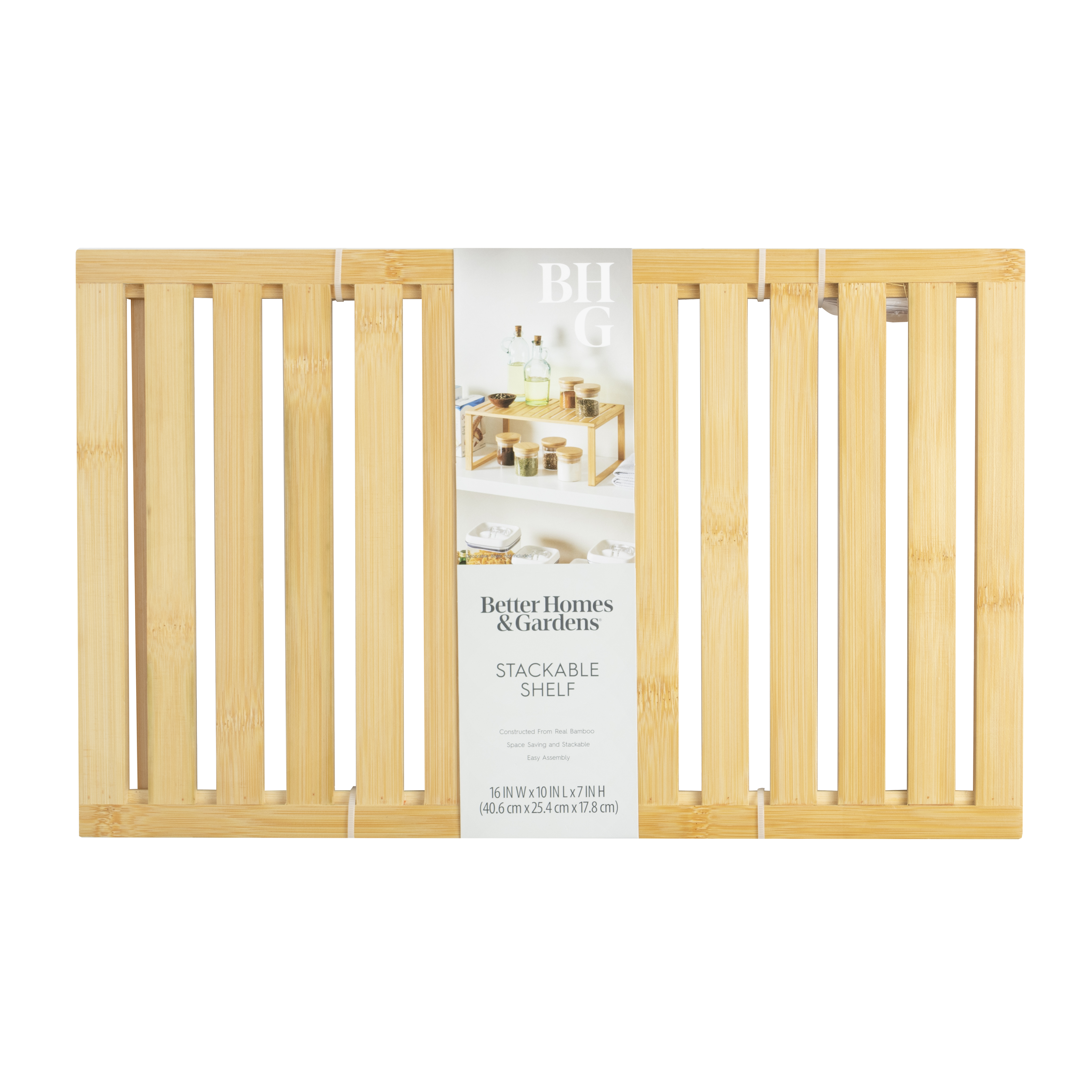 Better Homes & Gardens Bamboo Stackable Shelf, 16"W photo 7