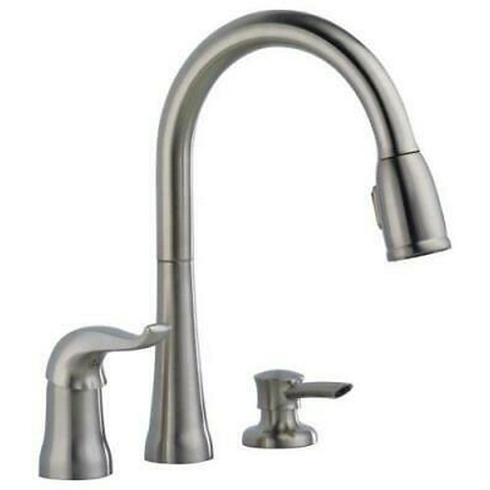 Delta Kate One Handle Stainless Steel Kitchen Faucet - Walmart.com Delta Stainless Steel Kitchen Faucet
