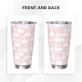 thumbnail image 3 of Picia Swan1 Pattern 20 oz Tumbler Stainless Steel Vacuum Insulated Coffee Ice Cup Double Wall Travel Flask Dual Lid Water Bottle, Eco-friendly Car Cup-Without Straw, 3 of 8