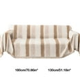 thumbnail image 3 of Universal Non-Slip Sofa Cover | 6X4.26Ft Striped Stretch Couch Protector | Soft Polyester Spandex Fabric | Pet & Scratch Resistant | Reversible Sleeping Blanket | Orange, Coffee, Gray, 3 of 6