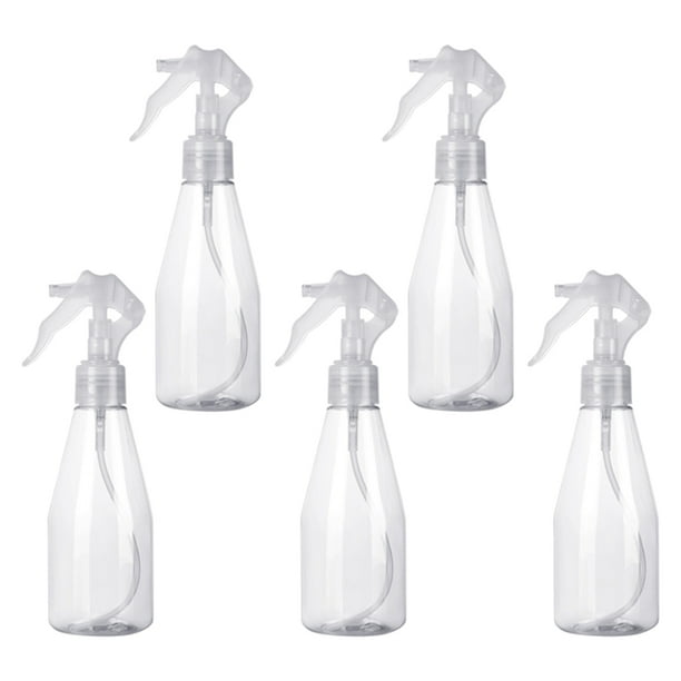 5 botellas pulverizadoras de plástico transparente de 200 ml, vacías, para plantas, pulverizador de agua, rellenables, atomizadores, dispensadores multifuncionales, herramientas para viajes y jardín.