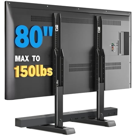 TAVR Furniture Table Top Universal TV Stand for 24-80 inch LCD LED TVs, Height Adjustable Mount Stand up to 150lbs