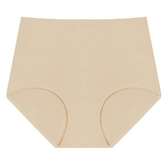 Seductiva Women's Cotton Brief Underwear Womens High Waisted Bikini Underwear Smooth Hipster Underwear Breathable Ladies High Waisted