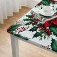 thumbnail image 4 of nygtbtfer  Flourish Contemporary Vinyl Flannel Back Christmas Tablecloth, Red and Berries Holiday Vinyl Tablecloth with Flannel Backing, 4 of 7