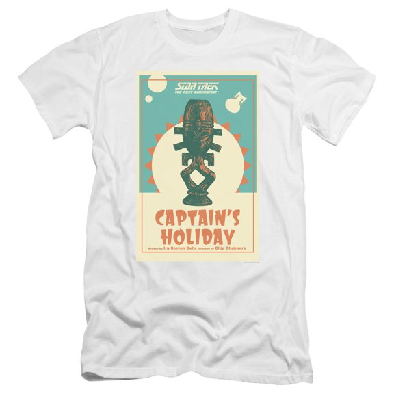 Star Trek Tng Season 3 Episode 19 Premium Canvas Adult Slim Fit 30/1 T-Shirt White