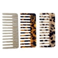 thumbnail image 1 of Detangling Elegance: Wide Tooth Comb For Every Hair Type, Smooth Rounded Teeth Cellulose Large Hair Detangling Comb, 3PCS, 1 of 5