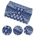 thumbnail image 2 of 4 piezas de diadema anudada de lado ancho impresa Bohemia para mujeres en azul, caqui, negro, rosa y púrpura, 2 of 5