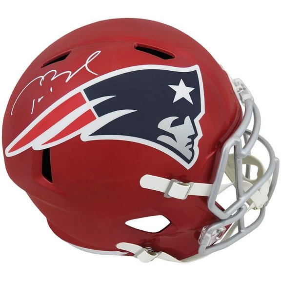 Tom Brady Signed New England Patriots FLASH Riddell Full Size Speed Replica Helmet (Fanatics)
