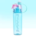 thumbnail image 1 of Botella de agua en spray con escala clara, capacidad grande de 600ml, plástico, deportes, senderismo, picnic, az YUNYI BRAND Deportes, 1 of 5