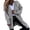 Gray, variant on Plus Size Cardigan Custom Vintage Loose Fall Long Plain Knit Hooded Cardigan Sweater for Women (Mint Green,XL)