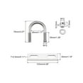 thumbnail image 2 of Unique Bargains Rond U-Bolts 2 Ensembles 45mm (1.77 ') Largeur Intérieure 78mm Longueur M12 304 Acier Inoxydable avec Rondelles d'Écrous et Plaques, 2 of 5
