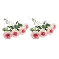 thumbnail image 3 of Injueey 10 unidades/juego de bodas de ensueño DIY con hermosas flores de rosas de seda, para ramos y centros de , decoraciones que no dañan capullo rosa color 2Conjunto, 3 of 6