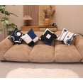 thumbnail image 2 of Dark Blue Geometric Pillow Covers 18x18 Set of 4, Decorative Couch Throw Pillow Cover for Sofa Bedroom,Linen Farmhouse Cushion Case Outdoor Home Decoration, 2 of 6