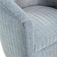 thumbnail image 4 of Bowery Hill Transitional Styled Fabric Swivel Chair in Indigo Blue, 4 of 7