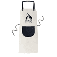 thumbnail image 1 of Common Knowledge English Language Culture Giraffe Apron Adjustable Bib Cotton Linen BBQ Kitchen Pocket Pinafore, 1 of 3