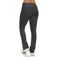 thumbnail image 4 of SR Women's Cotton High Waist Straight Leg Active Yoga Workout Pants (Size: XS-5X), 1X, Charcoal, 4 of 5
