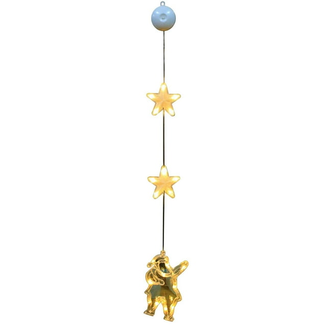 Rbaofujie Lumières de Noël Intérieures Lumières Décoratives à DEL Lumières à Ventouse de Noël Guirlande Lumineuse Populaire Éclairage de Rideau Guirlande Lumineuse Colorée Décorations de Noël Extérieures
