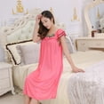 thumbnail image 1 of Camisones de satén de seda para mujer, ropa de dormir sin mangas, Camisón con tirantes, ropa de dormir de encaje para mujer, pijamas para estar en casa, 1 of 5