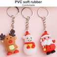 thumbnail image 4 of Keychain Christmas Themed Silicone Pendant Key Christmas key ring Ring Bag Decorative Attachment Alloy Keychain, Type 4, 4 of 9