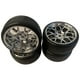 thumbnail image 2 of Juego de 4 llantas y neumáticos de goma a escala 1:10 compatibles con coches RC Tamiya TT01 HSP HPI (DIY). blanco, 2 of 7