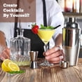 thumbnail image 5 of Postuois 10Pcs Bartending Tools Set Stainless Steel Cocktail Shaker Kit Mixology Drink Mixer Mixing Glass Measuring Jigger, 5 of 10