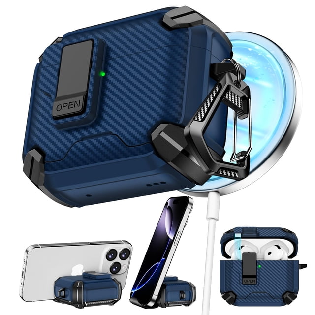 Funda para AirPods de cuarta generación con soporte y kit de limpieza