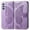 Lightpurple, variant on Wallet Case for Moto G Power (2025),Women Folio PU Leather Case Wrist Strap Card Slots Holder Purse Embossed Butterfly Flower Stand Magnetic Closure Flip Full-Body Protective Case,Lightpurple