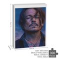 thumbnail image 3 of Johnny Depp Jigsaw Puzzle, Wood Puzzles Adult, 300 PCS Jigsaw Puzzle Perfect for Game Nights, 3 of 8