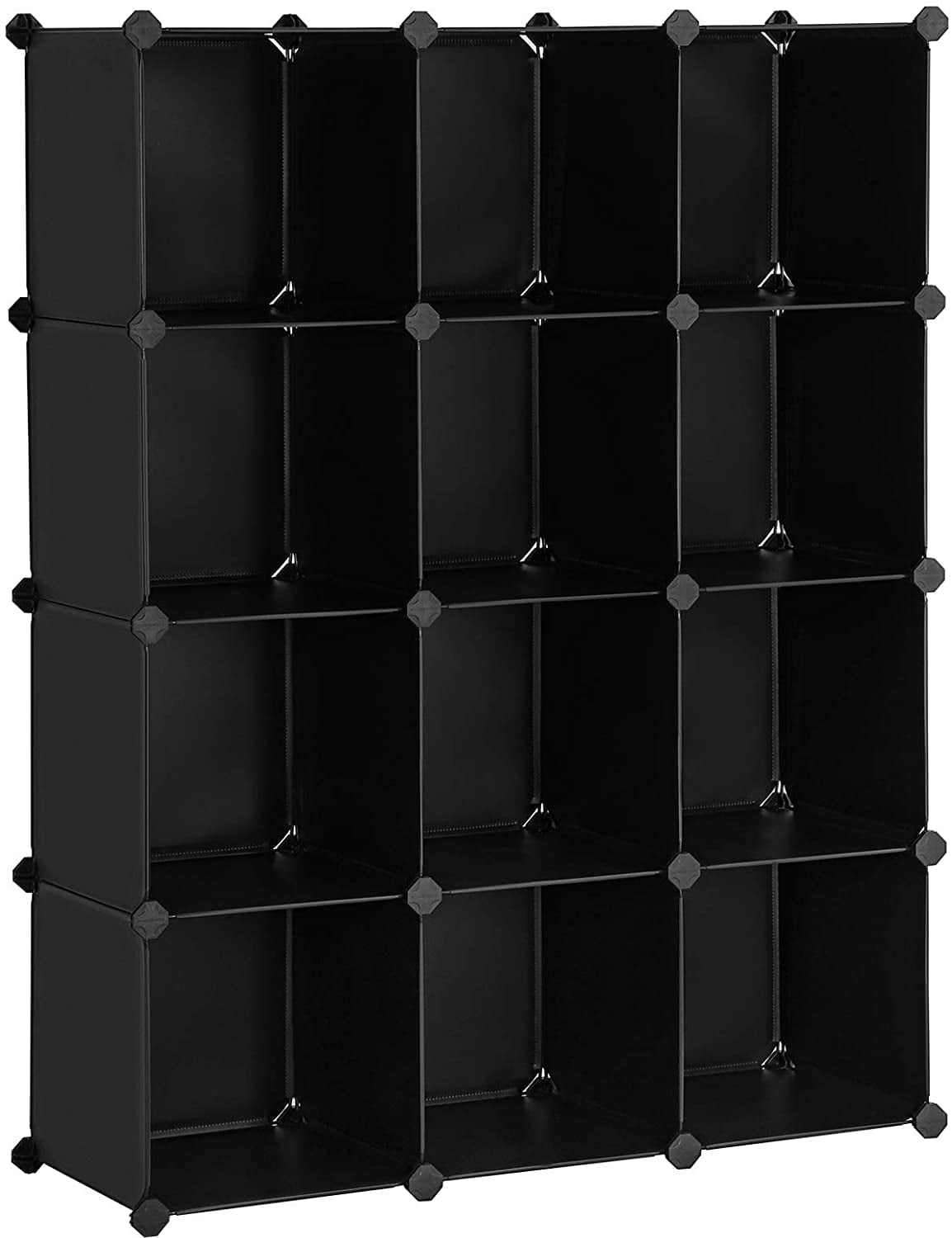 SONGMICS DIY 12-Cube Storage Organizer, Black photo 1