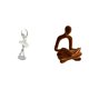 thumbnail image 1 of Figura De Bailarina Pensante. Estatua Moderna Y Abstracta De Una Bailarina. Escultura De Arte Creativo Para Dormitorio, Oficina, Entrada, Chimenea, Bar, Boda. Colección Versátil., 1 of 8