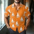 thumbnail image 5 of Yiaimeir Men's Short Sleeve Tropical Leaf Print Button-Down Shirt Casual Hawaiian Beachwear for Summer Parties，Size M-3XL, 5 of 5
