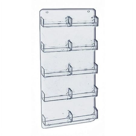 UPC: 0705105147987 | Azar Displays 252222 Ten Pocket Business Card and Gift Card Wall Rack. Clear Acrylic Wall Mount Card Holder  Overall Size: 8.5  w x 15.75  h  2-Pack