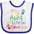 thumbnail image 3 of Inktastic My Aunt and Uncle Love Me Boys or Girls Baby Bib, 3 of 4