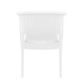 thumbnail image 5 of Luxury Commercial Living 32" White Wickerlook Patio Stackable Dining Arm Chair, 5 of 9