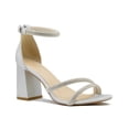 thumbnail image 1 of Zapatilla Tacon Ancho Elegante Evento Social Pulsera Plata plateado 24.5, 1 of 8