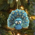 thumbnail image 7 of Hariumiu Peacock Christmas Tree Ornaments Cartoon Peacock Acrylic Hanging Decorations for Xmas Tree Car Holiday Decor, 7 of 7