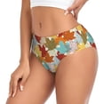 thumbnail image 2 of Fotbe Fall Maple Leaves Calzones Estampados para Mujer – Ropa Interior de Algodón, Cómoda, Suave y Elástica-Large, 2 of 6