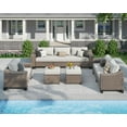 thumbnail image 3 of 8 Pieces Outdoor Patio Furniture Sets with Ottman, Manual Weaving Wicker for Backyard Patio Garden, 3 of 8