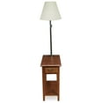 thumbnail image 6 of Leick Home 9037-MED One Drawer Swing Arm Lamp Side Table with Shelf, Medium Oak, 6 of 16