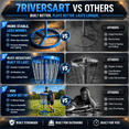 Blue Portable Disc Golf Practice Target with 24 Chains, Metal Base and ...