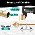 thumbnail image 6 of ZOPZO Decorative Adjustable Curtain Rod for Dining Room, Living Room and Bedroom, Crystal Finish, 48-84 Inch, Champagne Gold, 6 of 6
