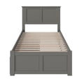 thumbnail image 4 of Madison Lit Plateforme Complet en Bois avec Pied de Lit et Tiroirs de Rangement, Gris, 4 of 16