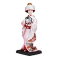 thumbnail image 3 of Muñeca geisha japonesa étnica, figura coleccionable, adorno de 23 cm, estatua artesanal de mujer, muñeca kimono para mesa, estante, regalo para niños Estilo A, 3 of 8