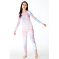 thumbnail image 4 of Beezizac Sleepover Pajama Set for Girls Tie Dye Cotton Snug-fit Long Sleeve PJ Size 6, 4 of 7