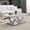 Silver-White, variant on 2-Piece Marble Coffee Table Set, Faux Marble Top, U-Shaped Mirrored Stainless Steel Base, Cocktail and End Table Set for Living Room