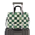 thumbnail image 2 of FORMRS 16" Laptop Bag Carrying Sleeve Case with Handle Travel Shoulder Briefcase, Green and White Plaid Pattern, 2 of 8