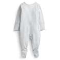 thumbnail image 2 of Wonder Nation Organic Cotton Baby Unisex Zip Front Footed Sleep N Play Pajamas, Sizes Preemie-6/9 Months, 2 of 3